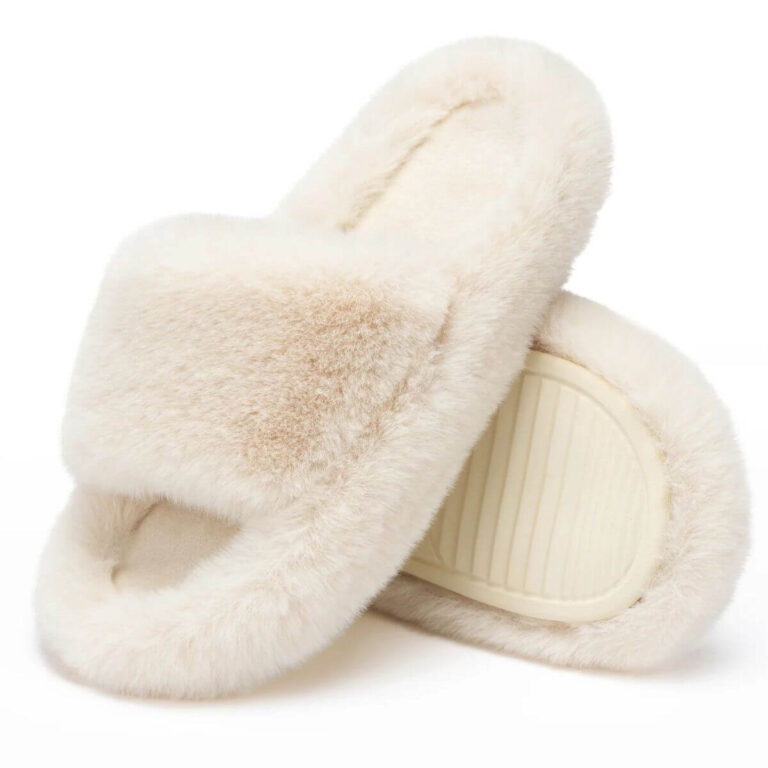 chantomoo-womens-blue-faux-fur-memory-foam-slippers