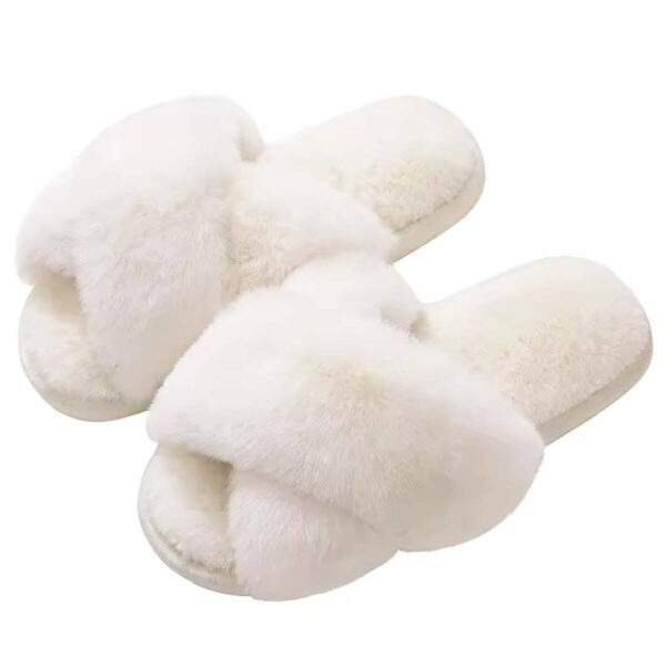 evshine-womens-fuzzy-cross-band-memory-foam-slippers